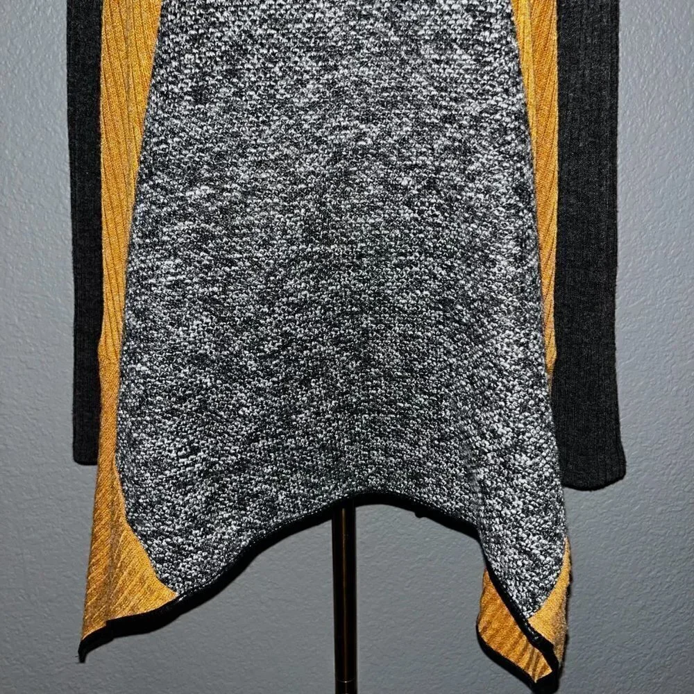 THML for Anthropologie Color Block Asymmetrical Turtleneck Sweater - EUC  Size L